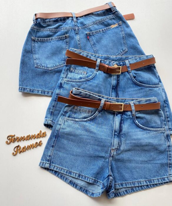 Short Feminino Jeans Belly Básico Denim 095149 - Fernanda Ramos Store