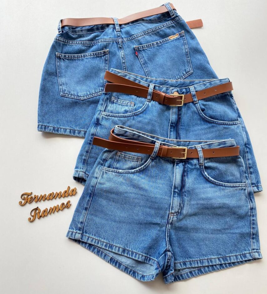 Short Feminino Jeans Belly Básico Denim 095149 - Fernanda Ramos Store