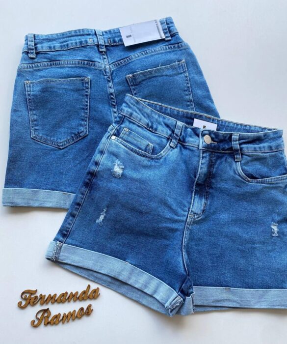 Short Feminino Jeans Claro Mel 53438 - Fernanda Ramos Store