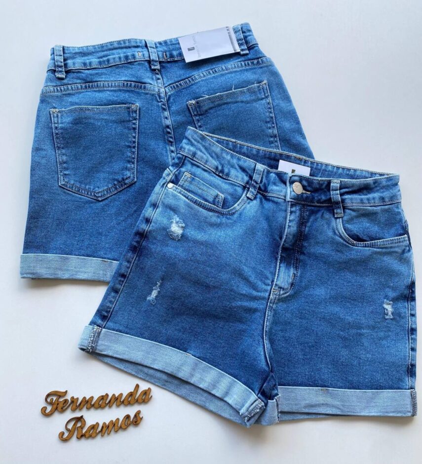 Short Feminino Jeans Claro Mel 53438 - Fernanda Ramos Store