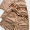 Short Feminino Sarja Melanie com Cinto 094312 Marrom - Fernanda Ramos Store