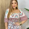 Vestido Longo sem Bojo Soraia Manga Curta Estampado - Fernanda Ramos Store