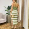 Vestido Midi Natalia sem Bojo Tricot Modal Amarração Verde - Fernanda Ramos Store