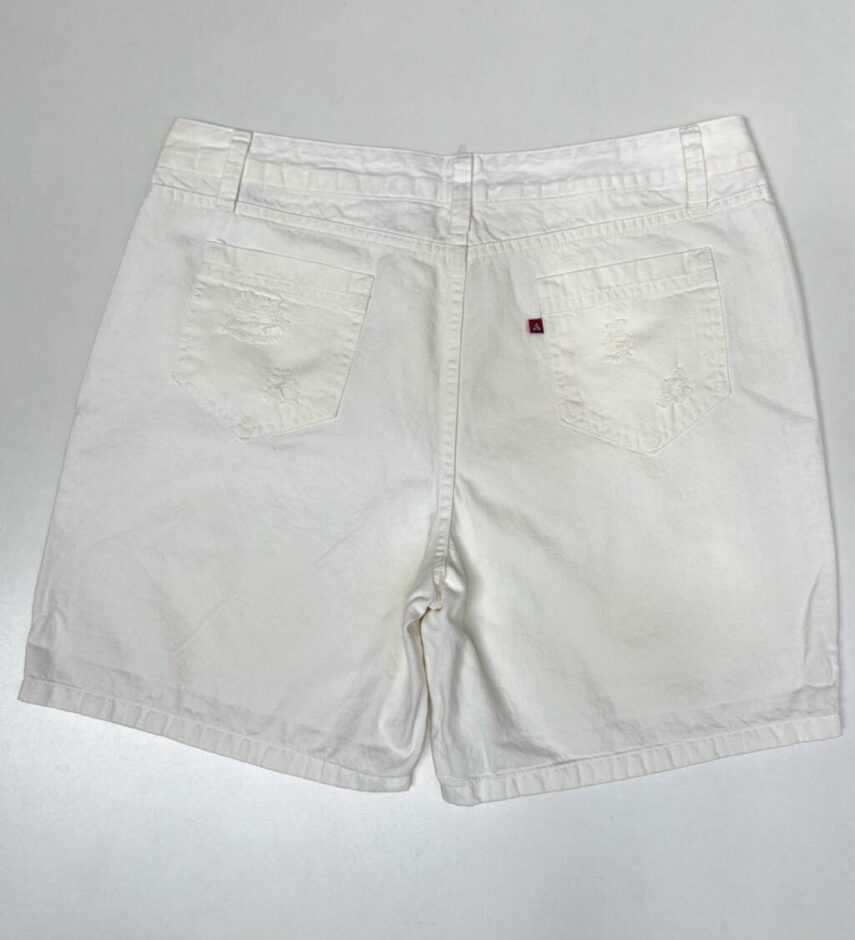 Bermuda Feminina Jeans Plus Sarja Off White Destroyed - Fernanda Ramos Store