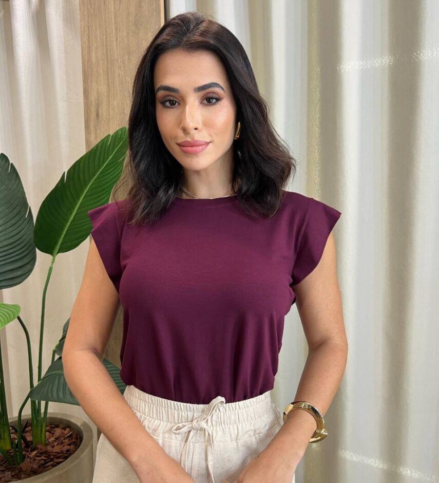 Blusa Feminina Tee Muscle Dudah Marsala - Fernanda Ramos Store