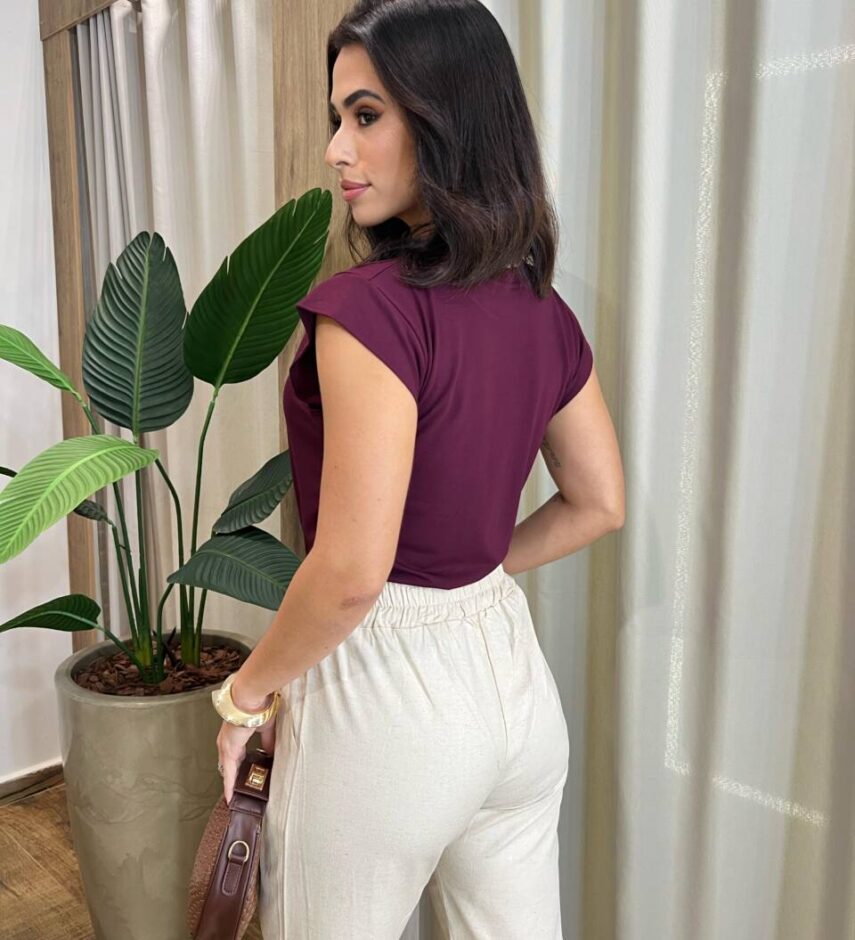 Blusa Feminina Tee Muscle Dudah Marsala - Fernanda Ramos Store
