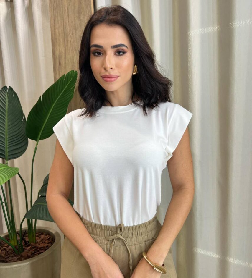 Blusa Feminina Tee Muscle Dudah Off White - Fernanda Ramos Store