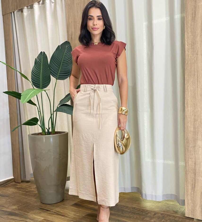 Blusa Feminina Tee Muscle Dudah TerraCota - Fernanda Ramos Store