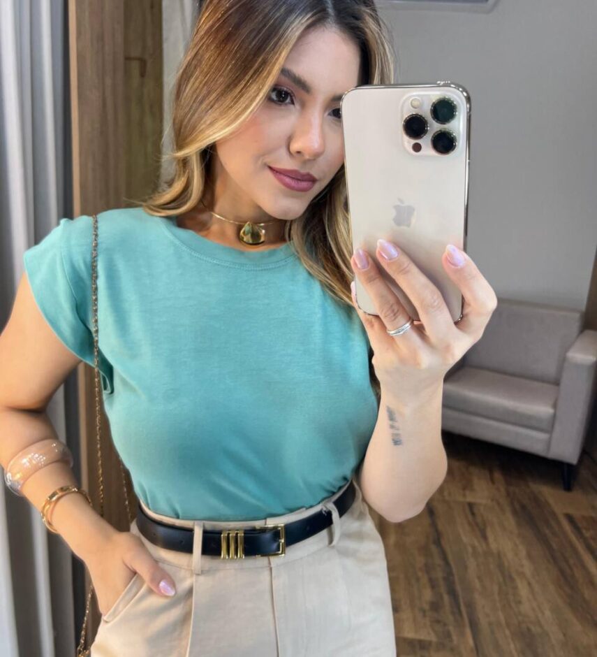Blusa Feminina Tee Muscle Dudah Verde Oliva - Fernanda Ramos Store