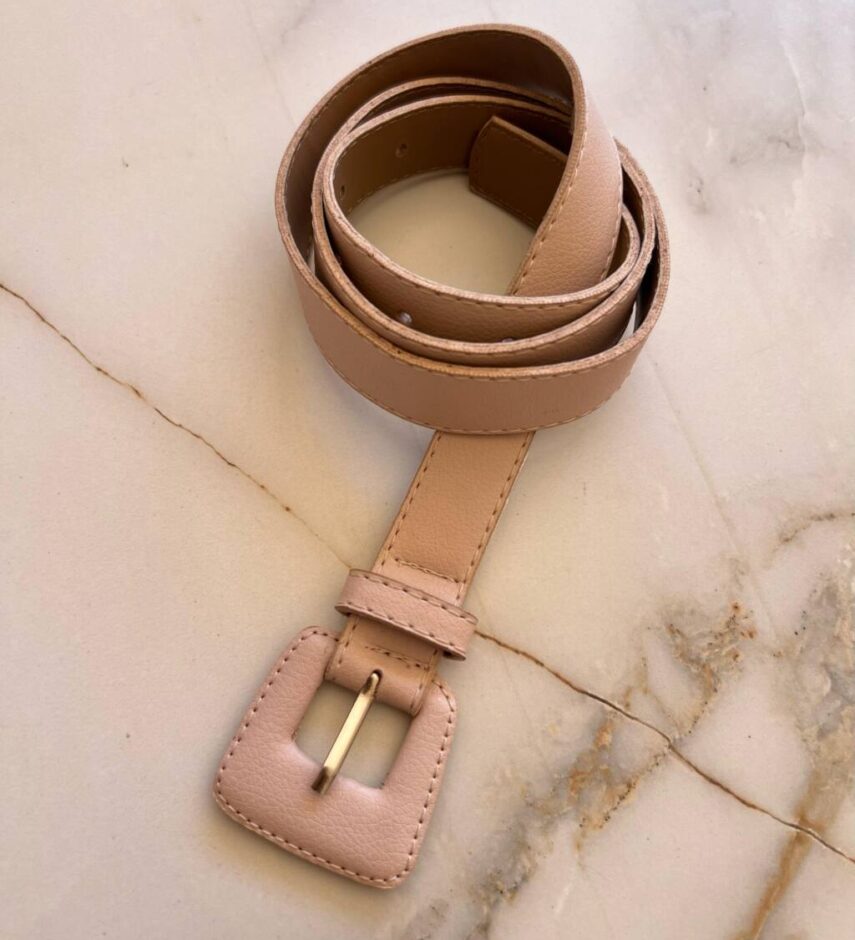 Cinto Feminino Fivela Encapada Nude - Fernanda Ramos Store