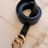 Cinto Feminino Preto com Detalhe na Fivela - Fernanda Ramos Store