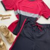 Conjunto Feminino Plus Blusa Manga Curta e Short Moletinho Vinho - Fernanda Ramos Store