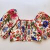 Cropped Feminino sem Bojo Plus com Lastex Estampa Floral - Fernanda Ramos Store