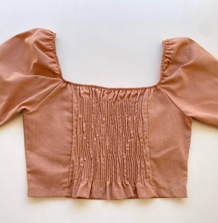 Cropped Feminino sem Bojo Plus Viscolinho com Lastex Bege - Fernanda Ramos Store