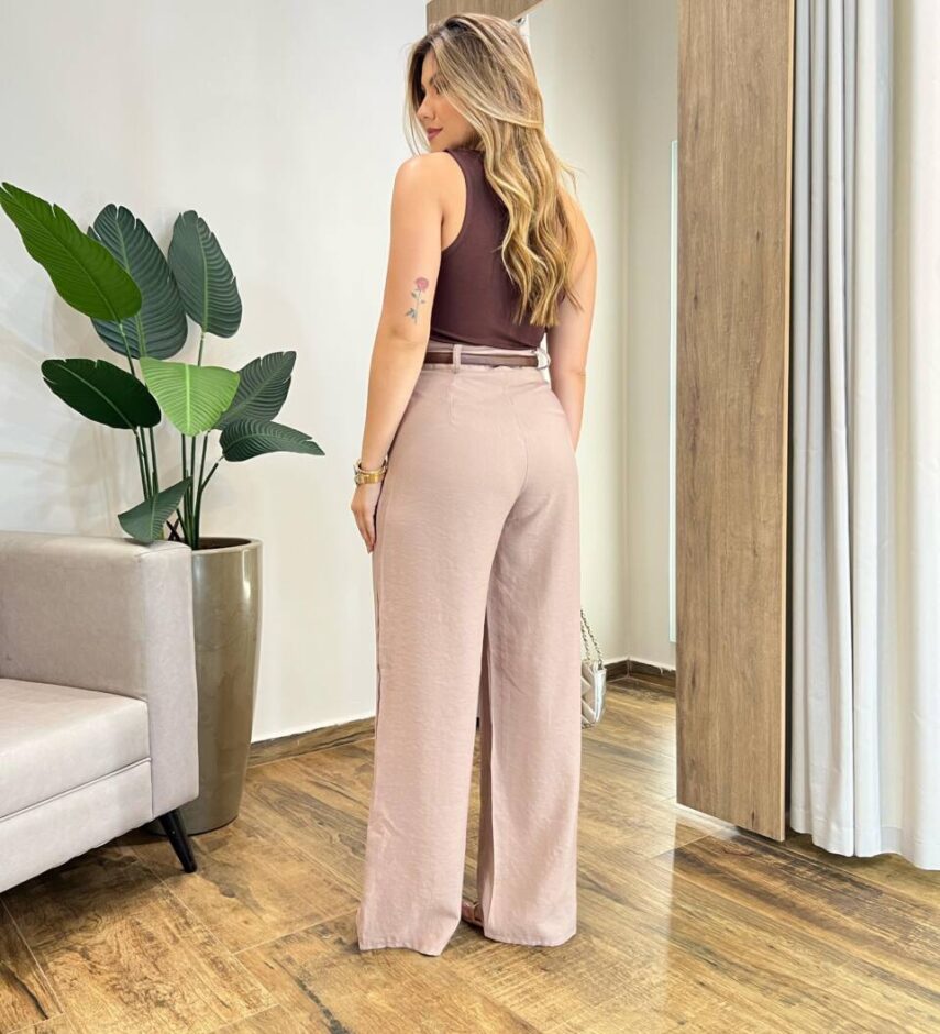 Regata Feminina Canelada Isis Nula Manga com Argola Marrom - Fernanda Ramos Store