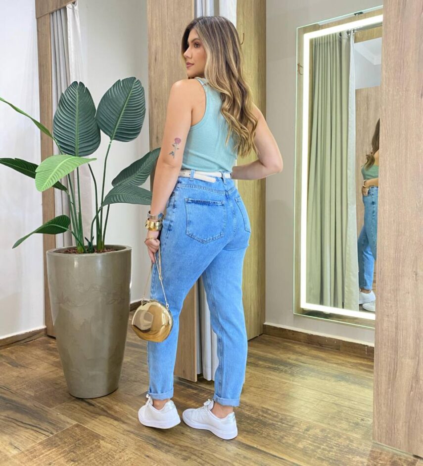 Regata Feminina Canelada Nula Manga com Argola Orgânica Verde - Fernanda Ramos Store