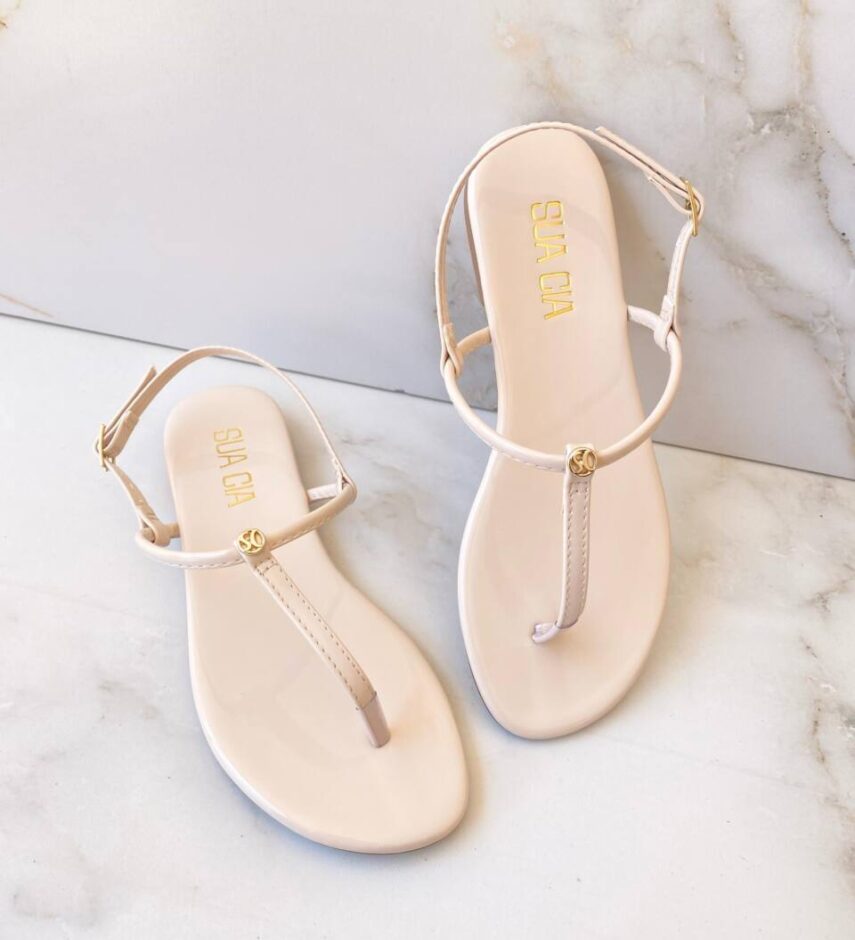 Sandália Rasteira Feminina Flat Nude - Fernanda Ramos Store