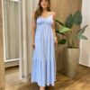 Vestido Feminino Longo Serena sem Bojo Alça Regulável Azul Claro - Fernanda Ramos Store