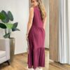 Vestido Longo Zury sem Bojo Comfort Cavado Marsala - Fernanda Ramos Store