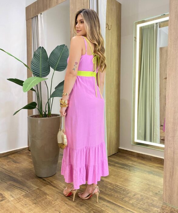 Vestido Midi Aurora sem Bojo Detalhes e Zíper Lilás - Fernanda Ramos Store