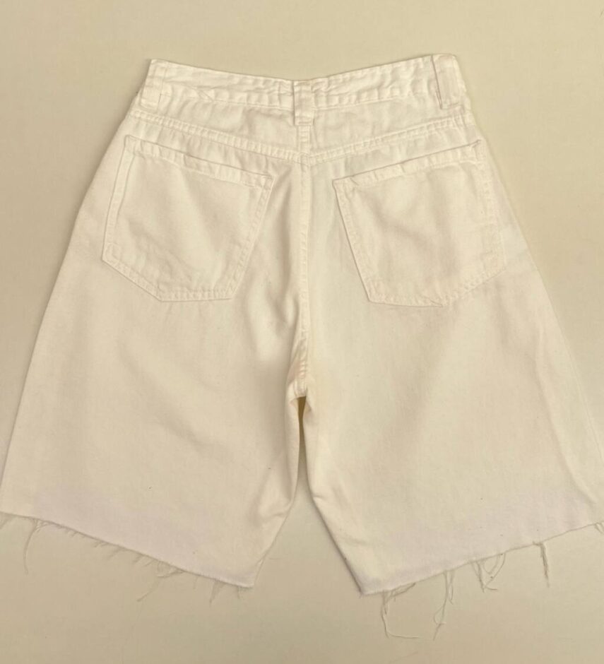 Bermuda Feminina Jeans Zoe Off White - Fernanda Ramos Store