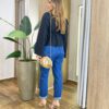 Blusa Bata Feminina com Bojo Manga Longa e Amarração Preta - Fernanda Ramos Store