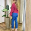 Blusa Bata Feminina com Bojo Manga Longa e Amarração Vinho - Fernanda Ramos Store