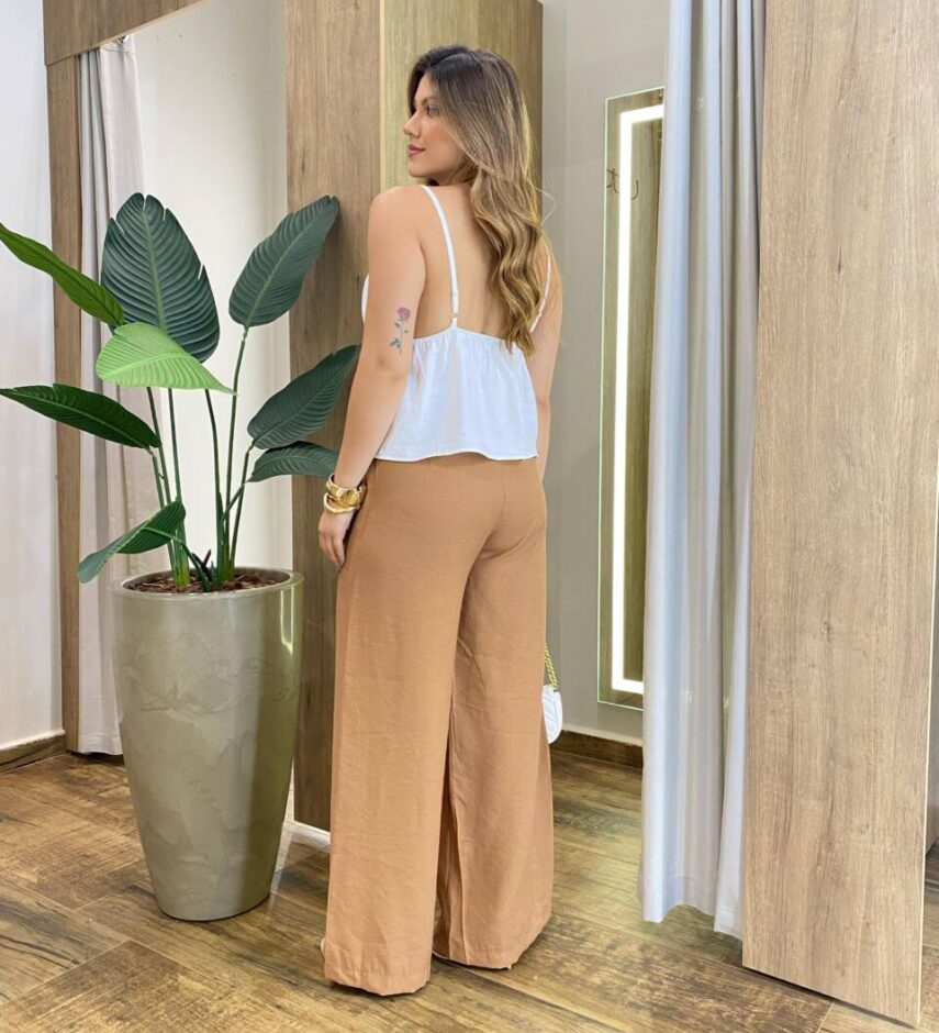 Blusa Bata Feminina Karina com Bojo e Amarração Off White - Fernanda Ramos Store