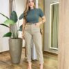 Blusa Feminina Manga Curta Fabiola Modal F537 Verde - Fernanda Ramos Store