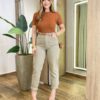 Blusa Feminina Manga Curta Fabiola Modal F537 Caramelo - Fernanda Ramos Store