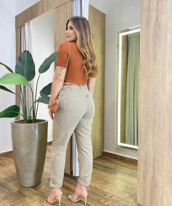 Blusa Feminina Manga Curta Fabiola Modal F537 Caramelo - Fernanda Ramos Store