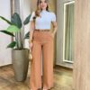 Blusa Feminina Manga Curta Lili Branca Modal - Fernanda Ramos Store