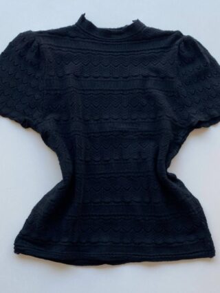 Blusa Feminina Manga Curta Lili Preta Modal - Fernanda Ramos Store