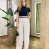 Blusa Feminina Manga Curta Lili Preta Modal - Fernanda Ramos Store