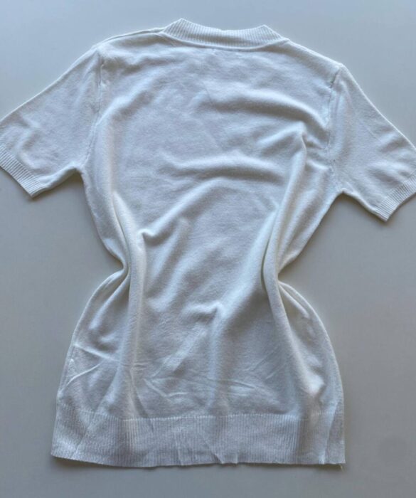 Blusa Feminina Manga Curta Modal Angélica W1069 Branca - Fernanda Ramos Store