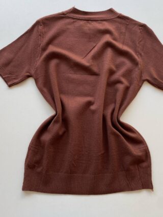 Blusa Feminina Manga Curta Modal Angélica W1069 Caramelo - Fernanda Ramos Store