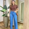 Blusa Feminina Manga Curta Modal Angélica W1069 Caramelo - Fernanda Ramos Store