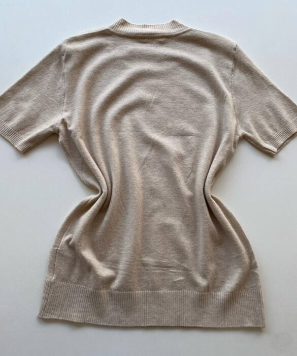 Blusa Feminina Manga Curta Modal Angélica W1069 Nude - Fernanda Ramos Store