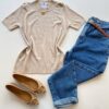 Blusa Feminina Manga Curta Modal Angélica W1069 Nude - Fernanda Ramos Store