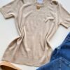 Blusa Feminina Manga Curta Modal Angélica W1069 Nude - Fernanda Ramos Store