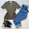 Blusa Feminina Manga Curta Modal Angélica W1069 Verde - Fernanda Ramos Store
