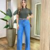 Blusa Feminina Manga Curta Modal Angélica W1069 Verde - Fernanda Ramos Store