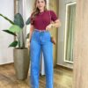 Blusa Feminina Manga Curta Modal Angélica W1069 Vinho - Fernanda Ramos Store