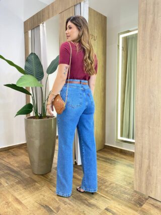 Blusa Feminina Manga Curta Modal Angélica W1069 Vinho - Fernanda Ramos Store