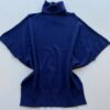 Blusa Feminina Manga Curta Modal Gola Alta W15 Azul - Fernanda Ramos Store