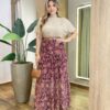 Blusa Feminina Manga Curta Modal Gola Alta W15 Bege - Fernanda Ramos Store