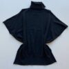 Blusa Feminina Manga Curta Modal Gola Alta W15 Preta - Fernanda Ramos Store