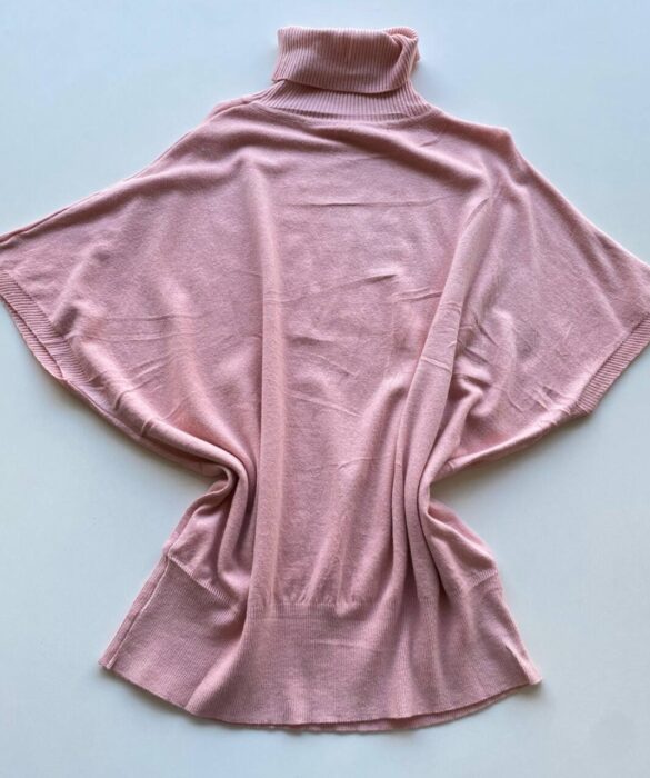 Blusa Feminina Manga Curta Modal Gola Alta W15 Rosa - Fernanda Ramos Store