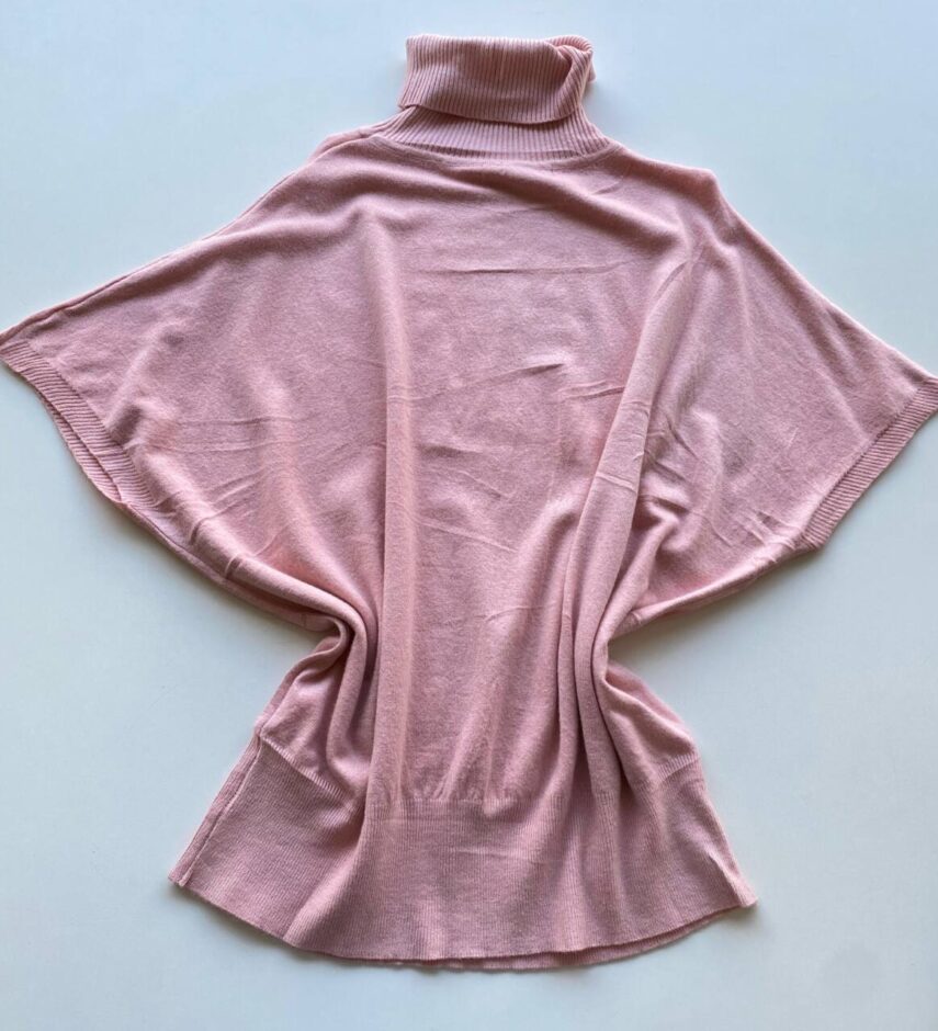 Blusa Feminina Manga Curta Modal Gola Alta W15 Rosa - Fernanda Ramos Store