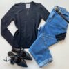Blusa Feminina Manga Longa Modal W1056 Preto - Fernanda Ramos Store